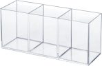 Transparent Acrylic Cutlery and Pen Holder, Transparent Plastic Cutlery Holder, Ideal for Office, Bedroom, and Bathroom Storage Needs: Office Supplies