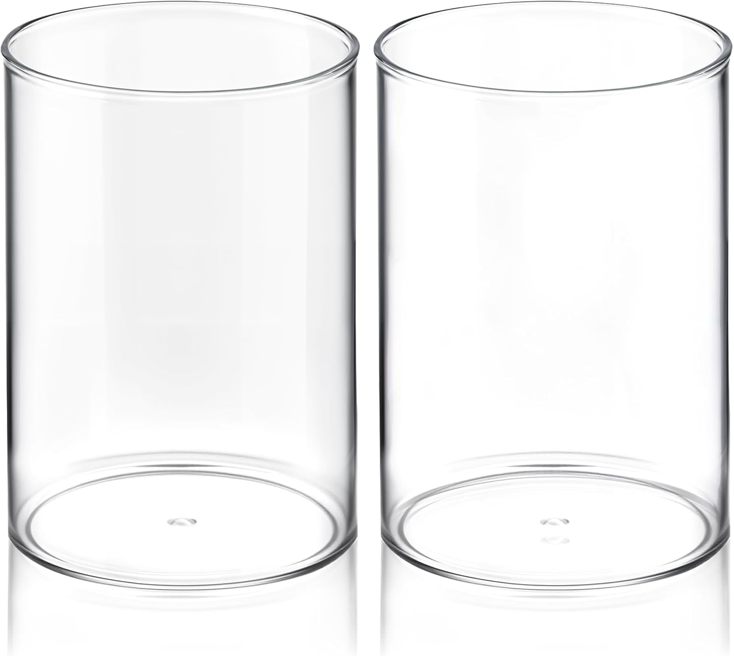 51U9iiZ2uML._AC_SL1500_.jpg 2-Piece Acrylic Cylindrical Pen Holder Set, Stylish Transparent Desktop Organizer, Round Makeup Brush Holder, Suitable for Home, School, and Office Desks & Stationery Organizers | Office Supplies - Image 1