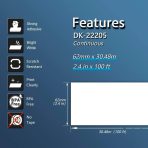 Compatible Continuous Labels Replacement for  DK-2205 (2.4 in x 100 ft), Use with  QL Label Printers [10 Rolls] - Image 2