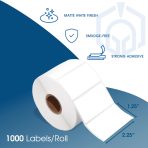 2.25" X 1.25” Direct Thermal Labels, Perforated Barcode Address Labels, Compatible with  &  Desktop Printers - 10 Rolls, 1000/Roll - Image 2