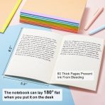 16 Pack Composition Notebook Bulk, Kraft Cover Lined Blank College Ruled Travel Journals with Pastel Color Spine For Women Students Office, 60 Pages, 8.3”x 5.5”, A5, 8 Pastel Colors - Image 2