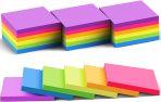 (24 Pack) Sticky Notes 3x3 in Post Bright Stickies Colorful Super Sticking  Pads, Strong Adhesive, 74 Sheets/pad