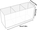 Acrylic Pen Holder, 3-Compartment Design, Desktop Stationery Organizer, DIY Combination Pen Holder, Suitable for Makeup Brush Storage in Home, Office, Classroom, and Bathroom | Office Supplies - Image 2