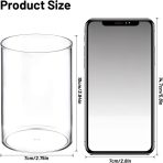 2-Piece Acrylic Cylindrical Pen Holder Set, Stylish Transparent Desktop Organizer, Round Makeup Brush Holder, Suitable for Home, School, and Office Desks & Stationery Organizers | Office Supplies - Image 2