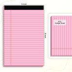 5pcs Small Note Pad 5x8 Notebook College Ruled Color Legal Pads Paper Notepads 5 Pack Study Back Writing Pads 5 x 8 Legal Pads Perforated Narrow Ruled Pads of Paper (Multicolor) - Image 2