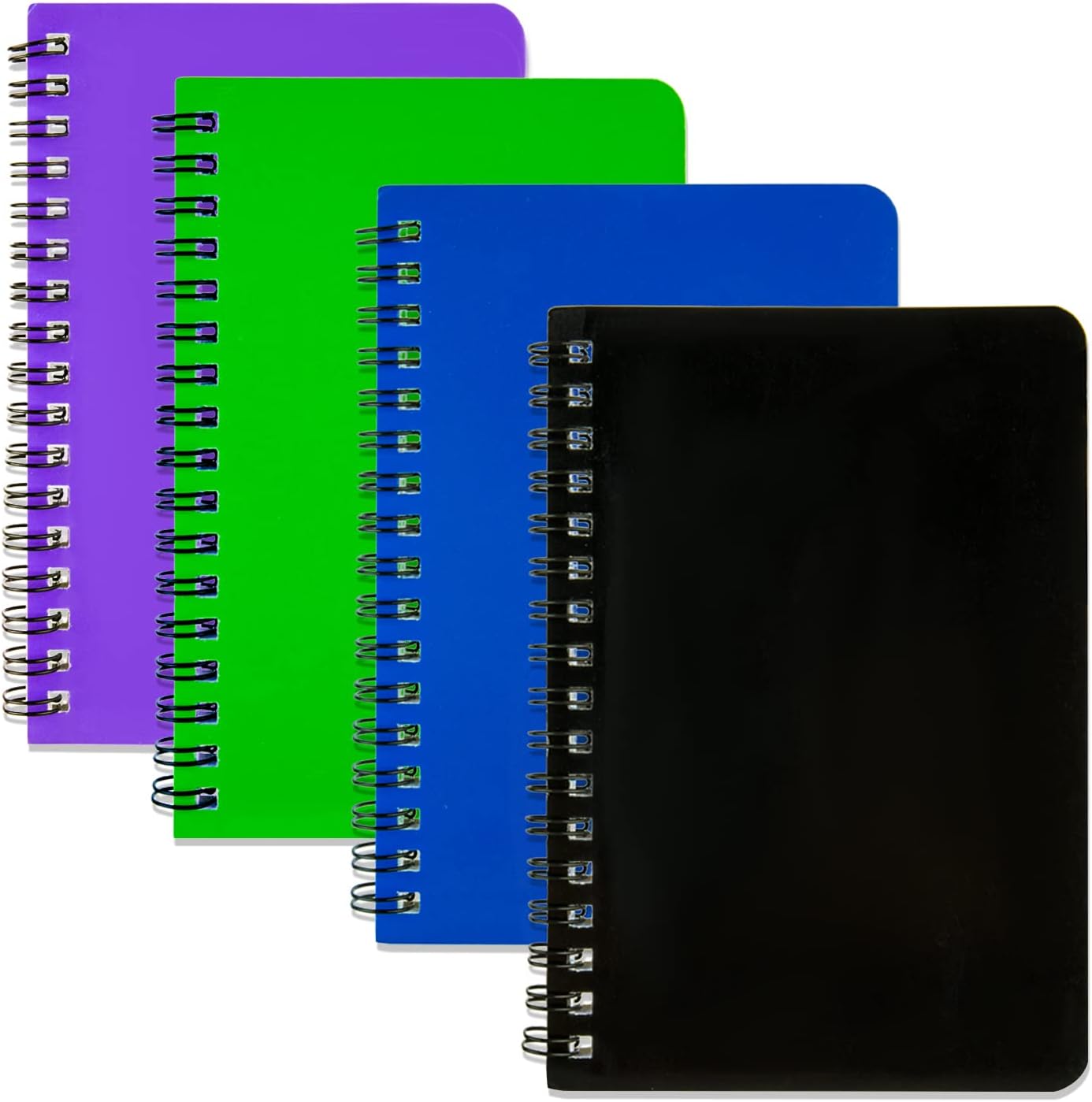 61Vj0erqZL._AC_SL1500_.jpg Spiral Notebook 4Pack Pocket Notebook 4.2"x 6.1" Pocket Notepad Small Notebook (4Pack Spiral Notebook) - Image 1
