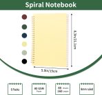 6Pcs Spiral Notebooks for Work, 8.3 x 5.9in A5 Lined Bulk, 160 Pages 80 Sheets Notebook Journals for School, Office, Notes(Plastic Cover) - Image 2