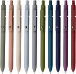 Gel Pens, 10 Pcs 0.5mm Fine Point Smooth Writing Pens High-End Series Black Ink Pens for Journaling Note Taking, School Office Supplies for Women Men (10 Pcs Mixed colors)