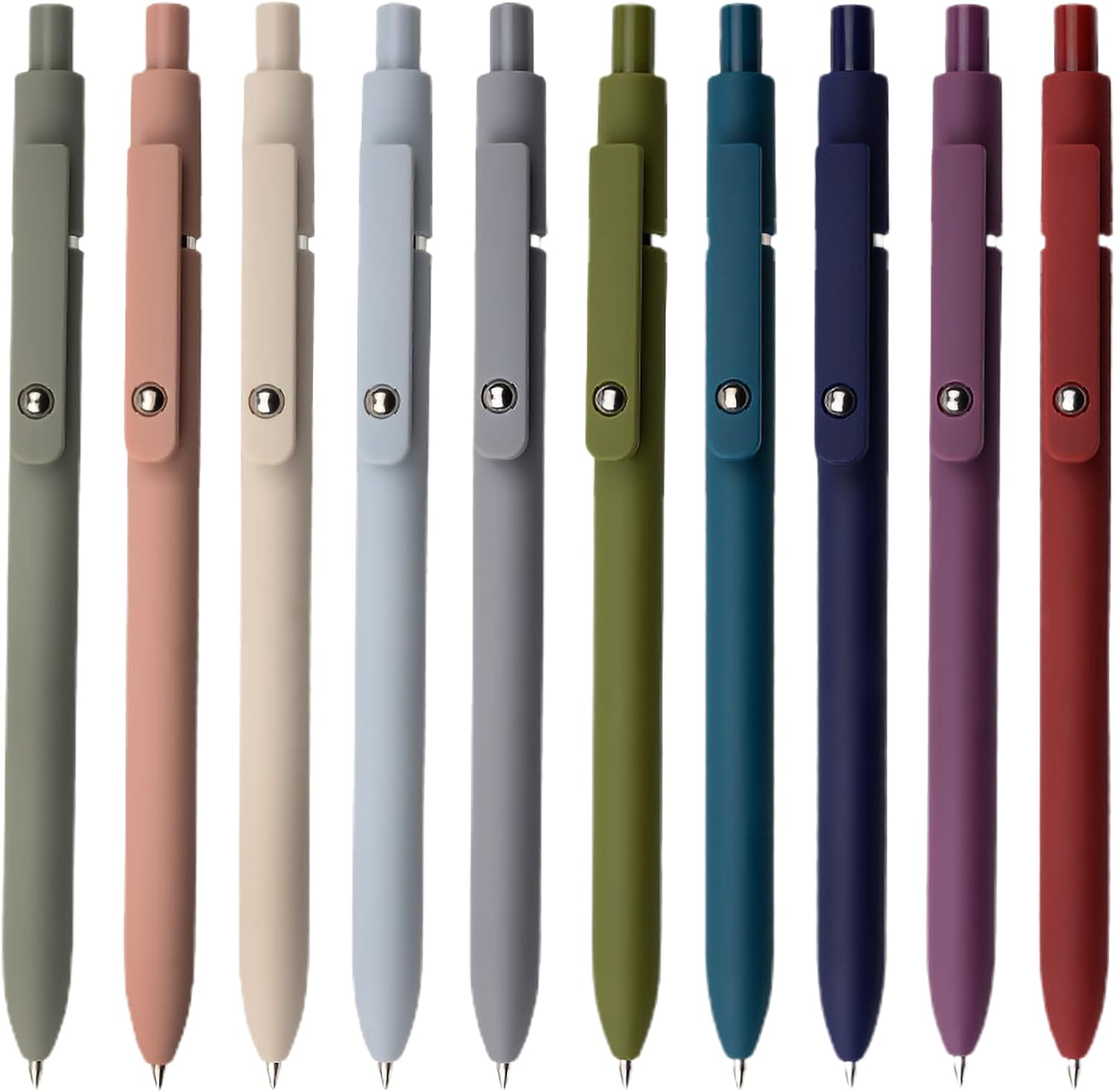 61vfVr0iDnL._AC_SL1500_.jpg Gel Pens, 10 Pcs 0.5mm Fine Point Smooth Writing Pens High-End Series Black Ink Pens for Journaling Note Taking, School Office Supplies for Women Men (10 Pcs Mixed colors) - Image 1