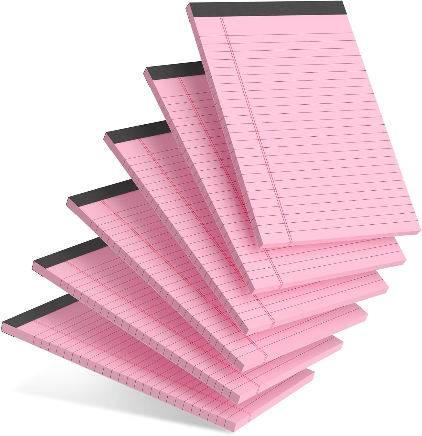 715SEv-e1L._AC_SL1500_.jpg 6pcs Small Note Pad 5x8 College Ruled Pink Legal Pads Paper Notepads 6 Pack Study Back Writing Pads 5 x 8 Legal Pads Perforated Narrow Ruled Pads of Paper Pink - Image 1