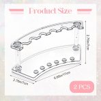 2-Piece Transparent Plastic Pen Holder Display Rack, 6-Compartment Pen Design, Suitable for Pencils, Eyebrow Pencils, Makeup Brushes, etc., Desktop Supplies for Home, Office, Shop, and School | Office Supplies - Image 2