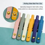 Gel Pens, 12 Pcs 0.5mm Fine Point Smooth Writing Pens Cute Pens, High-End Series Black Ink Pens for Journaling Note Taking, School Office Supplies for Women Men (12 Pcs Gold Mixed colors) - Image 2