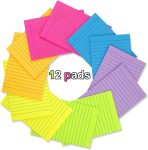 (12 Pack) Lined Sticky Notes 4x6 in Post Ruled Stickies Super Sticking  Pads Bright Colors - Image 2