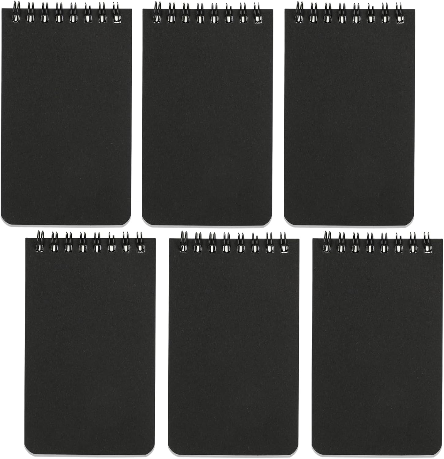 71Yy85BvBHL._AC_SL1500_.jpg Pocket Notebook Small Notepad Pocket Notepad Small Spiral Notebooks 3X5Inches (6-black) - Image 1