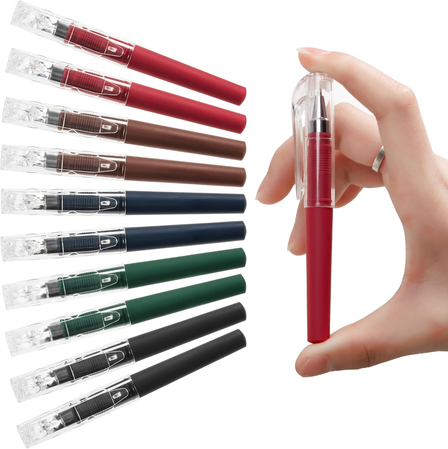 71rbENccx4L._AC_SL1500_.jpg 10 PCS Mini Gel Pens Bulk, 4.16 Inch Pocket Pen with 0.5mm Bullet Point, Assorted Colors, Black Ink Small Pens, Smooth Writing, Quick Dry, Cute Pens for Small Notebook, Office School Supplies - Image 1
