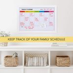 Weekly Dry Erase Board for Wall [17in x 12in] Weekly Whiteboard Planner and Magnetic Calendar - Days of The Week White Board for Schedule, Daily Meal Planner - Includes Full Mounting Kit - Image 2