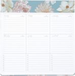 Designer Schedule Pad - Flora. 52 Perforated Sheets. 10" x 10". Weekly Schedule Organizer Planner Pad with To-Do Lists and Notes Sections by Erin .