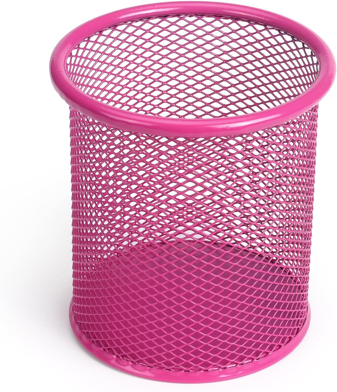 81OITMy29VL._AC_SL1500_.jpg Desktop Pen Holder Cup, Metal Mesh Pencil Cup Holder, Suitable for Office Desk and Pen Storage (Pink): Office Supplies - Image 1