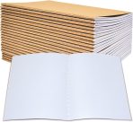 Kraft Notebooks 24 Pack, Blank Unlined, 8.3 in x 5.5 in, A5 Size, 60 White Pages, 80 GSM, Soft Cover Notebooks, Stitched Spines, Art Drawing Sketchbook - Image 2
